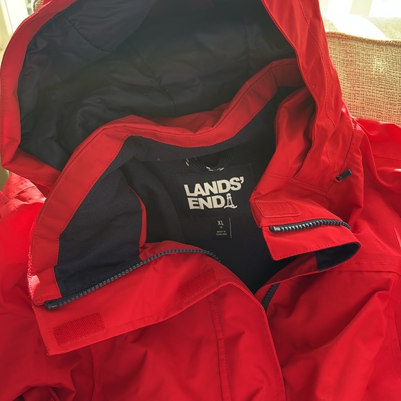 Lands End Women's Squall Insulated Waterproof Winter Parka Rich Red - Picture 6 of 8
